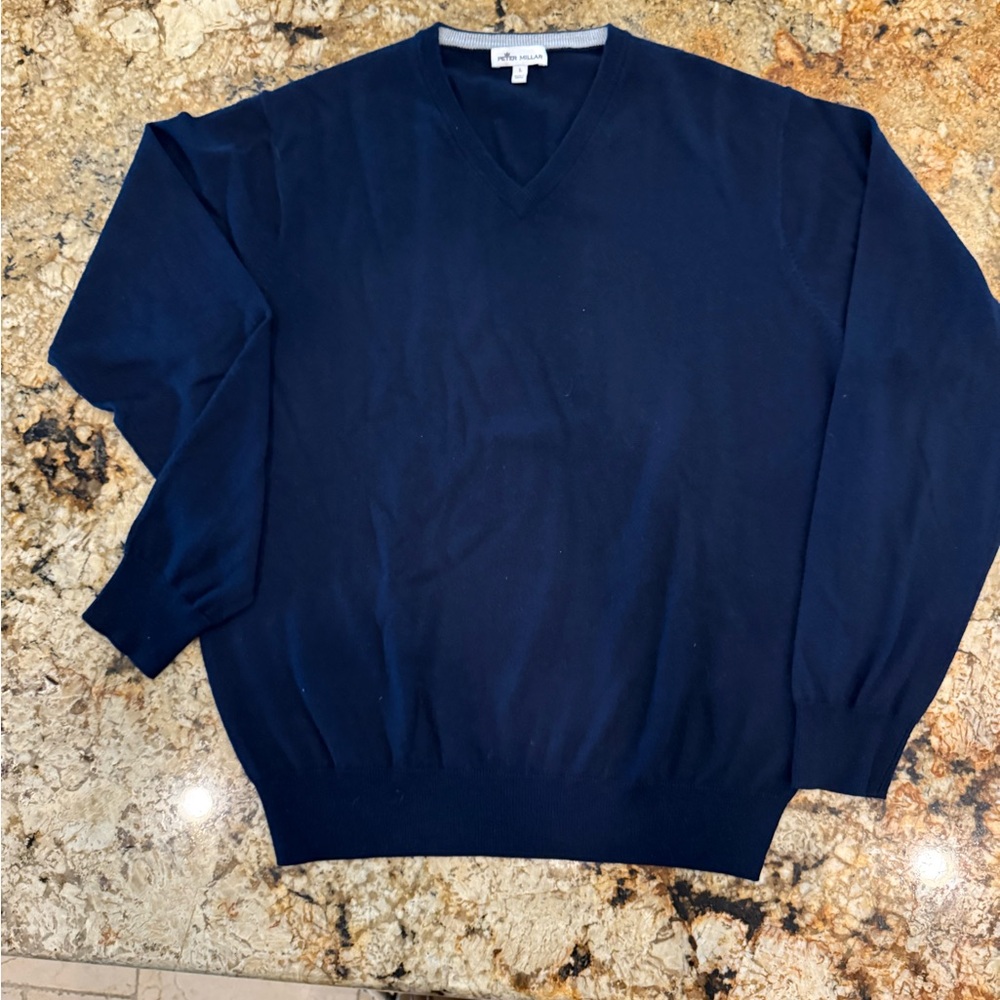 Peter Millar Men's V-Neck Sweater - Navy